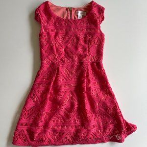 Xhilaration Girls Pink Lace Dress Size (S/P) 6-6X